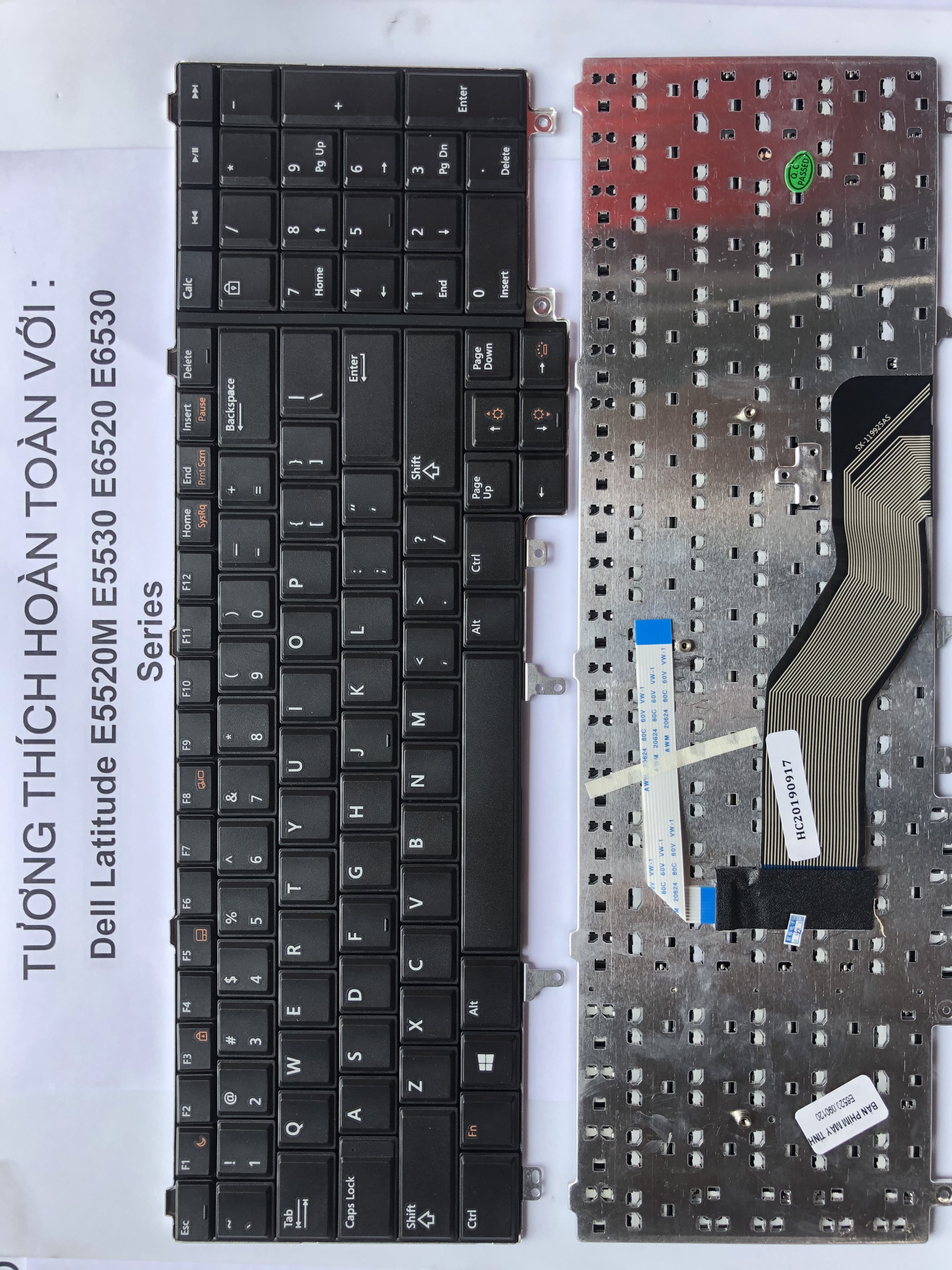 [HCM]Bàn Phím cho Laptop Dell Latitude E5520M E5530 E6520 E6530 Seris Hàng Mới 100% Bảo Hành 12 Tháng Toàn Quốc