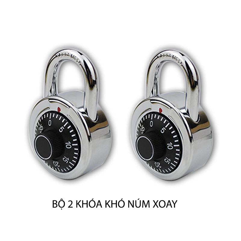 Bộ 2 khóa số dạng núm xoay cho vali, hòm, cửa nhà, cửa cổng loại nhỏ 3 số CL045