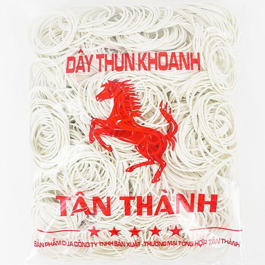 Bịch 500g Dây thun Trắng sữa Tân Thành siêu dẻo, dây chun cao su, thun cột tiền, thun cột, dây chun cột
