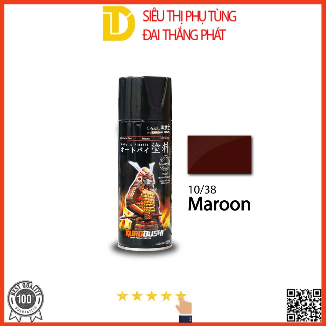 Sơn samurai sơn xịt xe máy 10/38 màu hạt dẻ
