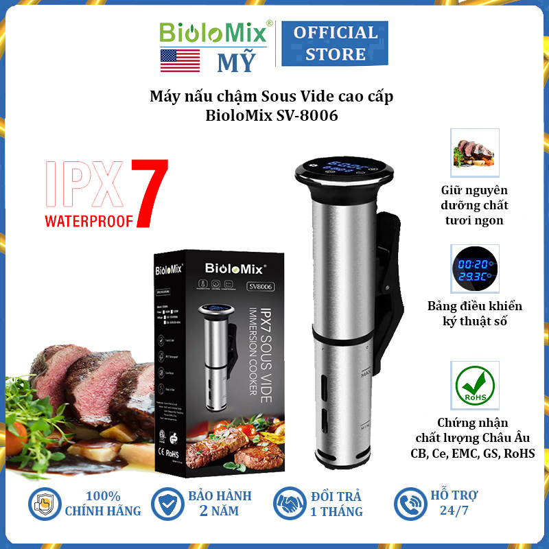 Machine slow sous vide premium biolomix sv-8006, LED screen control-imports