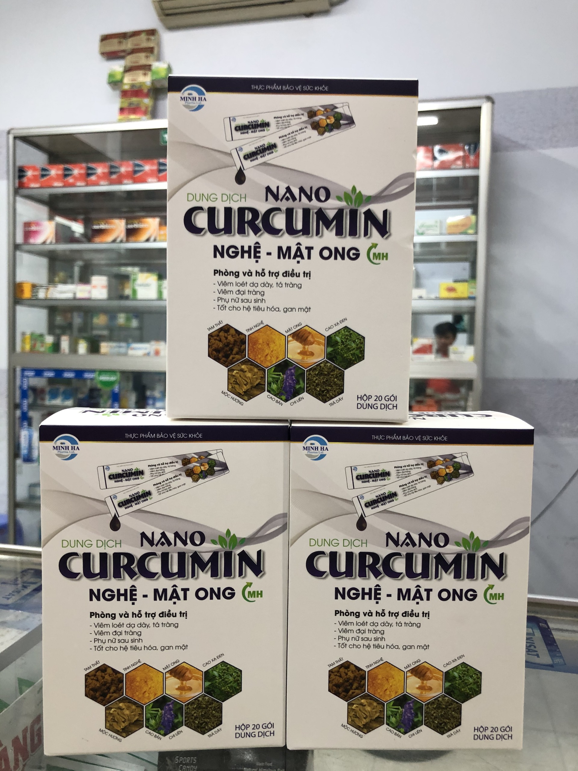 [Tinh nghệ đen] Nano CurCuMin Nghệ - Mật ong [ dung dịch hộp 20 gói ]