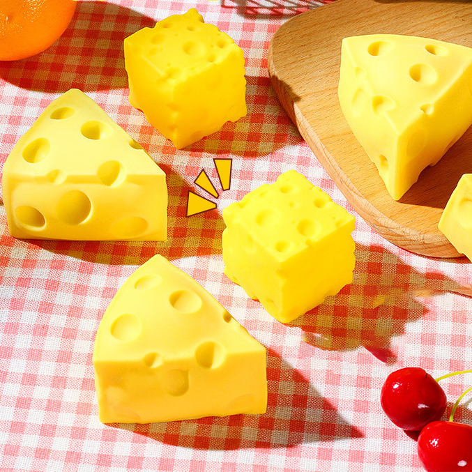Đồ chơi squishy bóp mềm xả stress hình miếng phô mai