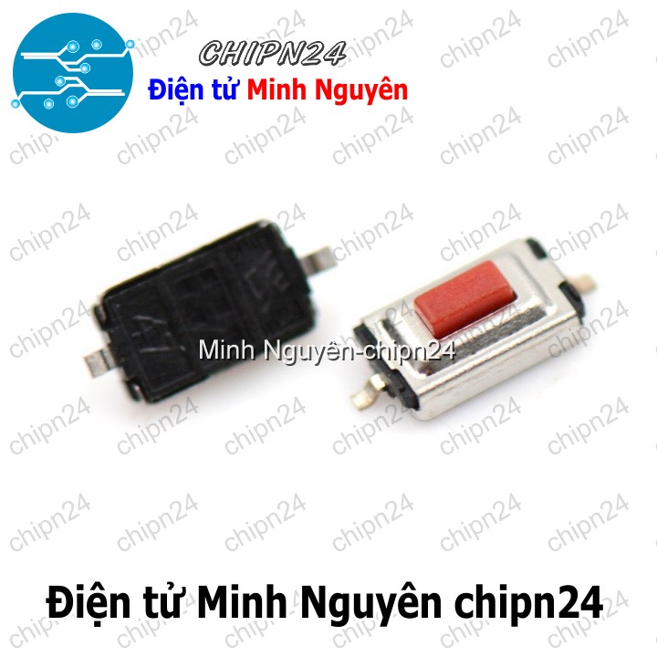 [10 cái] (K76) Nút nhấn 2 chân 3x6x2.5mm SMD Dán Đỏ - HH003212