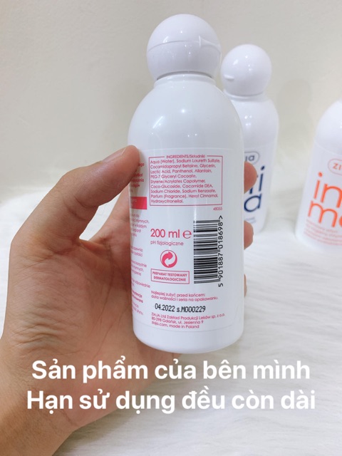 Dung dịch vệ sinh Intima Ziaja 200ml