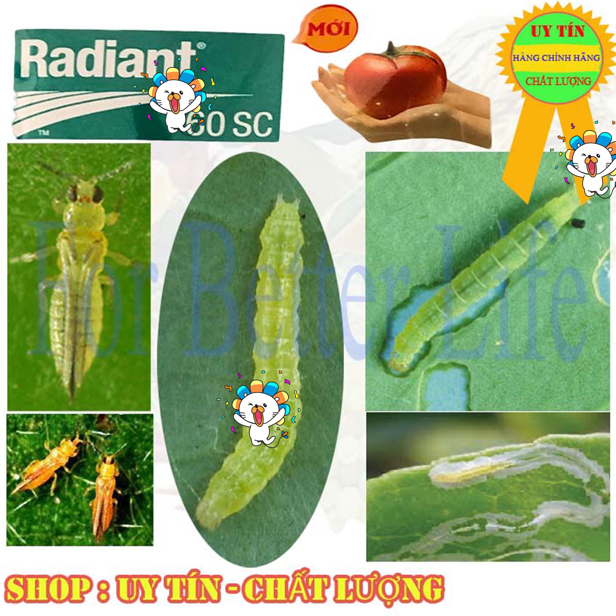 Radiant 60sc trừ sâu sinh học combo 10 gói