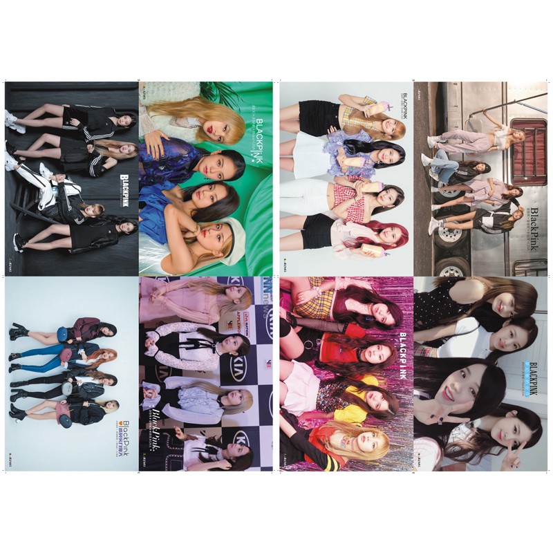 Poster A3 Blackpink 8 tấm treo trang trí