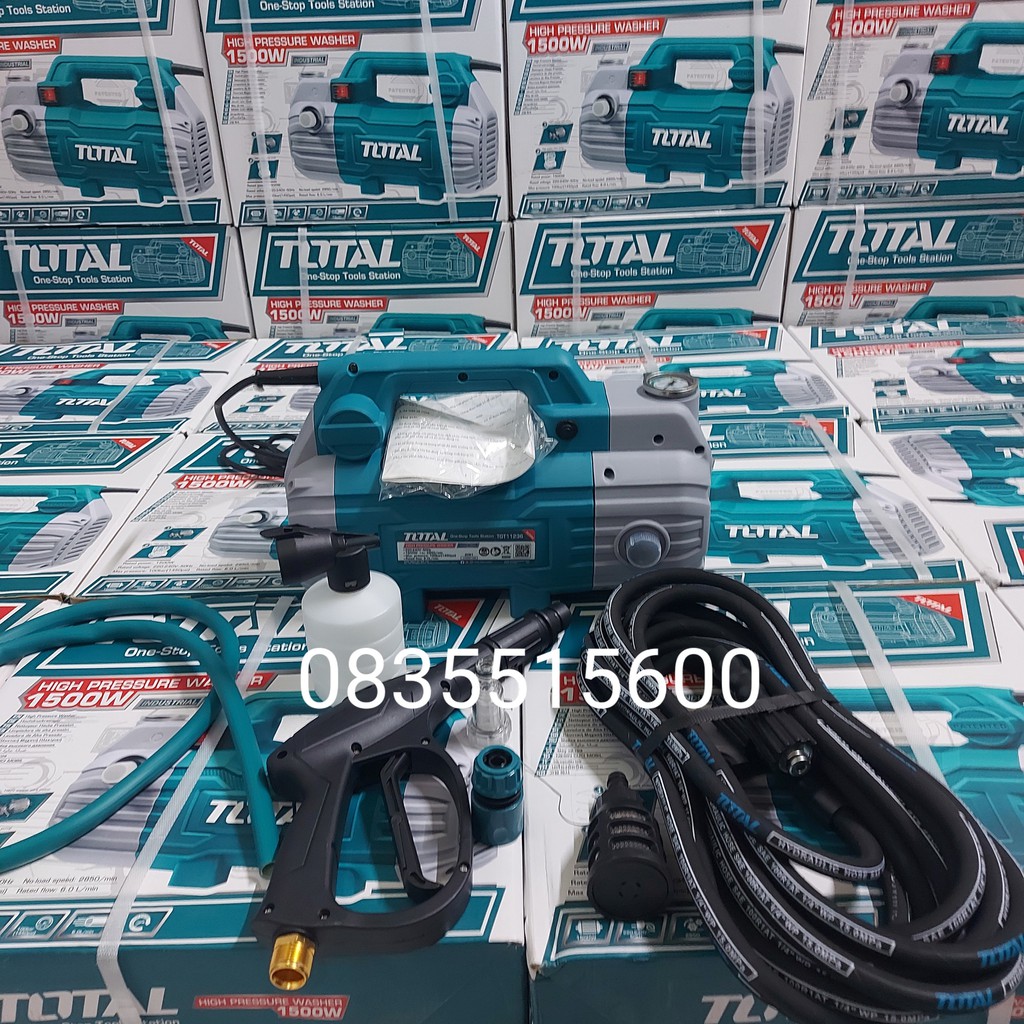 Máy rửa xe total tgt11236 - 1500w tặng bình bọt tuyết total ingco 1500w