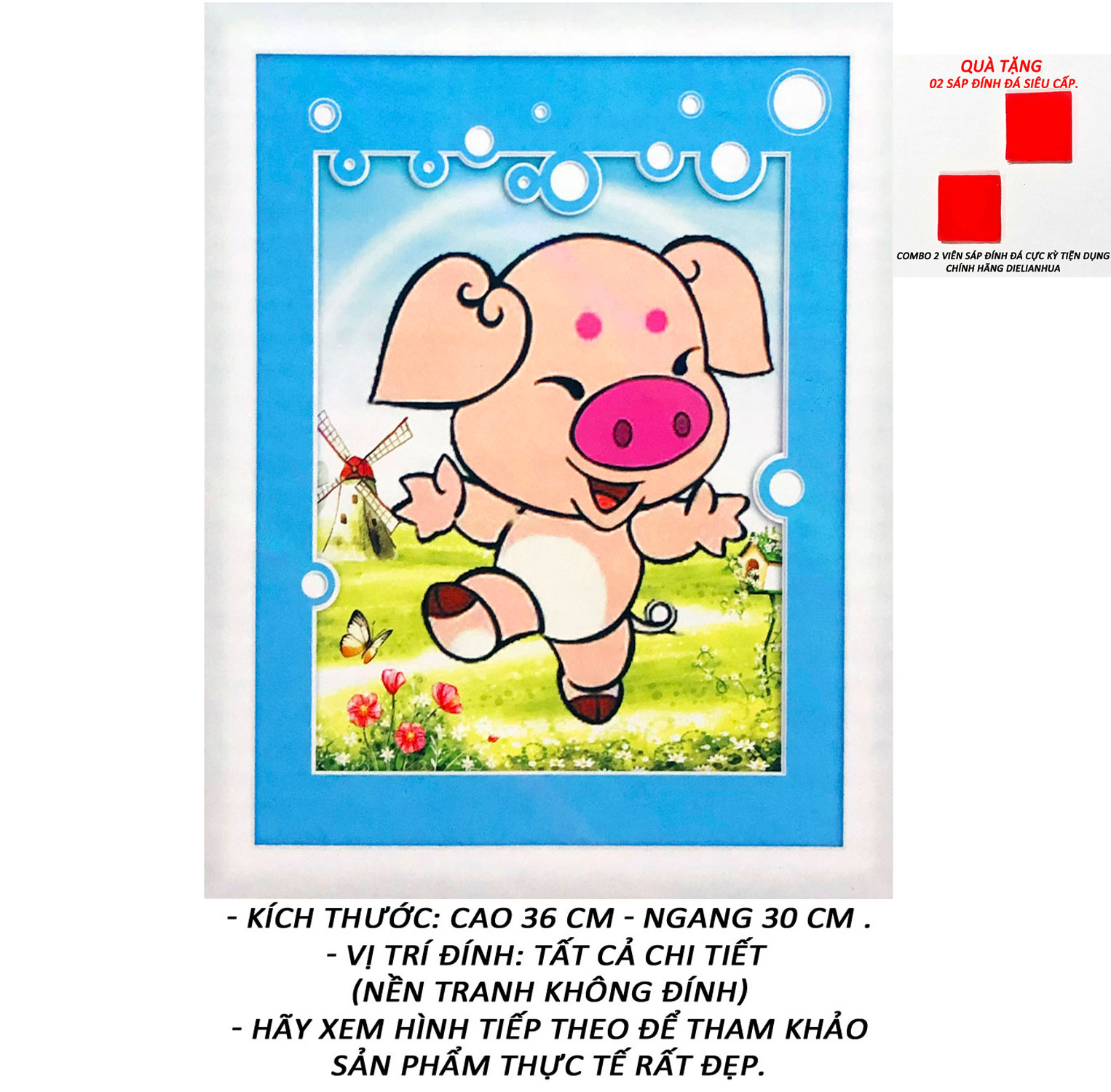 Tranh đính đá 5D - Đức Mẹ Sầu Bi - Tranh mỹ thuật Minh Hiền