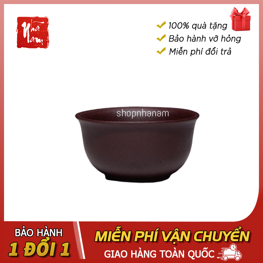 Chén trà đạo gốm tử sa, chén miệng loe nhiều màu, đồ chơi bàn trà - Phong Thủy Nhã Nam