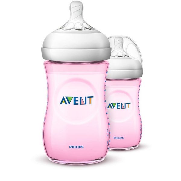 Bình sữa Philips AVENT Natural 260ML Màu Hồng