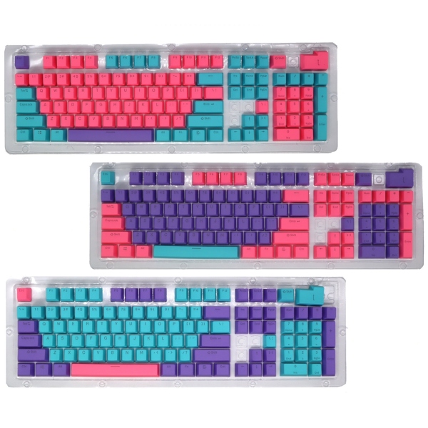 Cute keyboard cap Mechanical Keyboard 104 Key keycap Set OME Height PBT Color Backlit Keycaps three color For Cherry MX Keyboard Key Cap