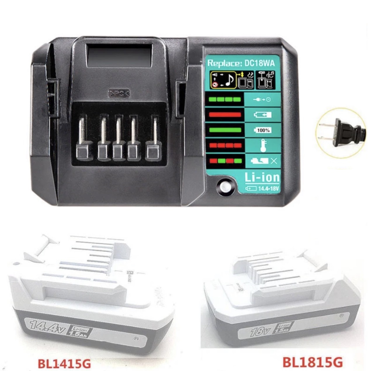 Sạc makita dc18wa 14v-18v max nhận sạc zin.