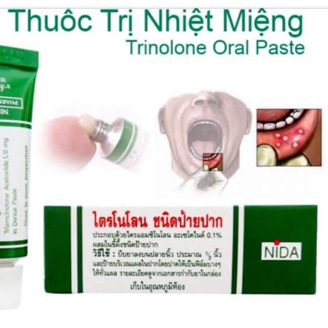 Kem Bôi Nhiệt Miệng Trinolone Oral Paste Thái Lan