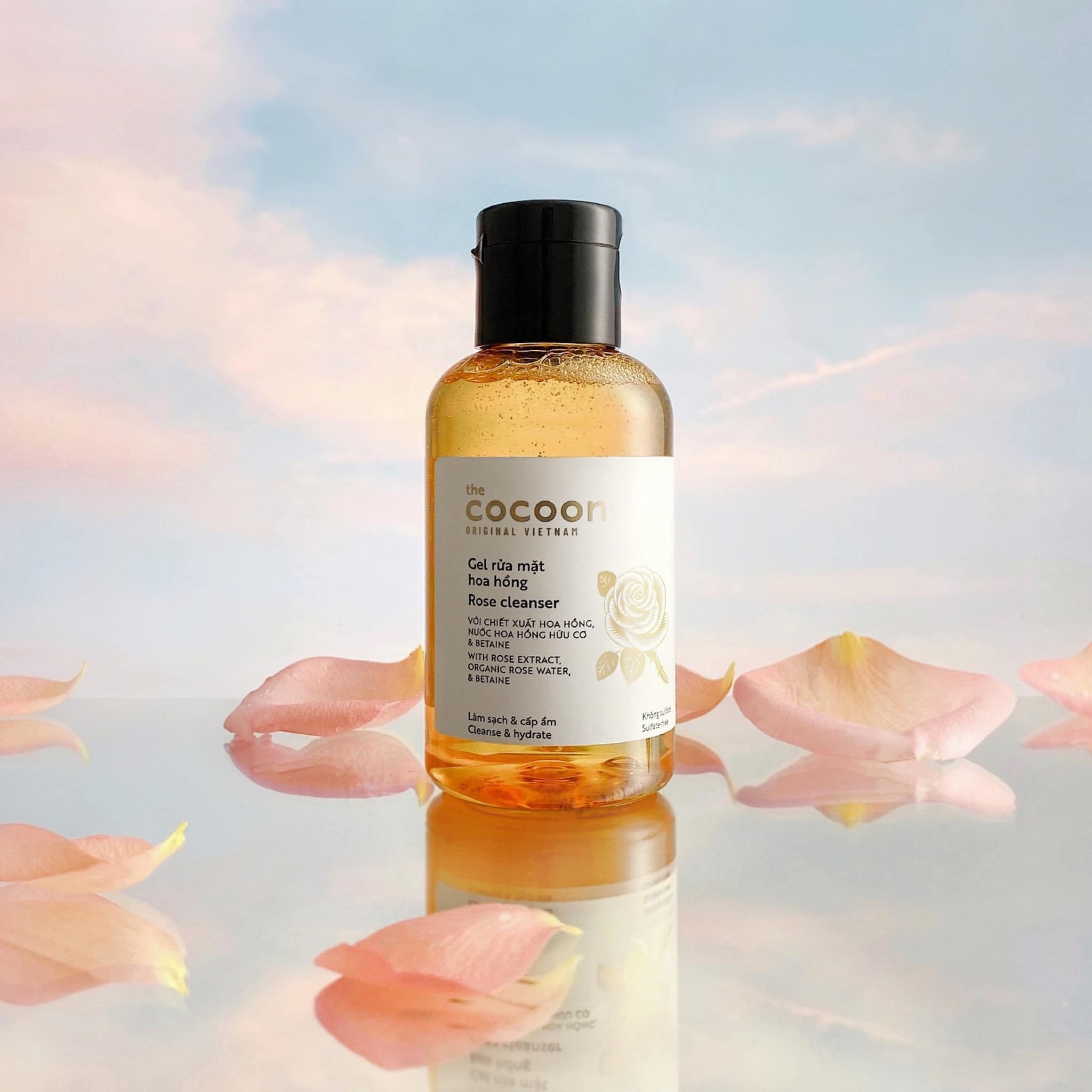 [HCM]Gel rửa mặt hoa hồng cocoon 140ml (rose cleanser)