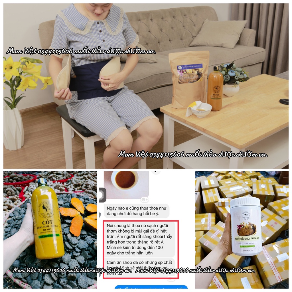 Muối Thảo Dược Chườm Bụng Sau Sinh (Handmade)