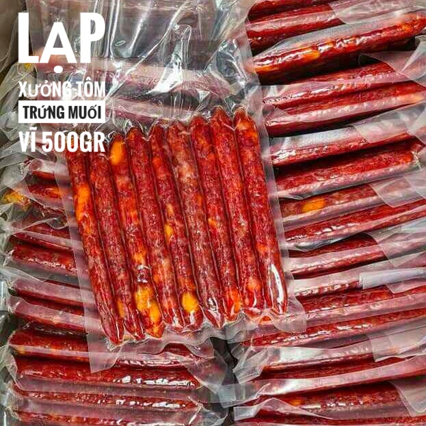 Lạp Xưởng Tôm Trứng Muối - Túi 500gr