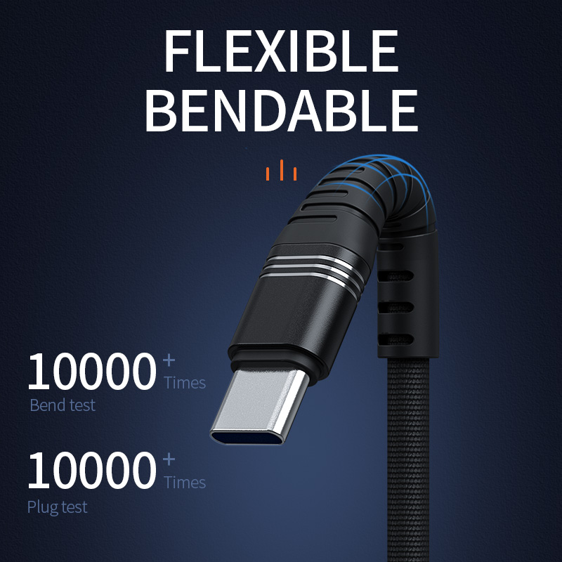 Cáp sạc Type-C 1M 3A sạc nhanh cho Samsung Huawei