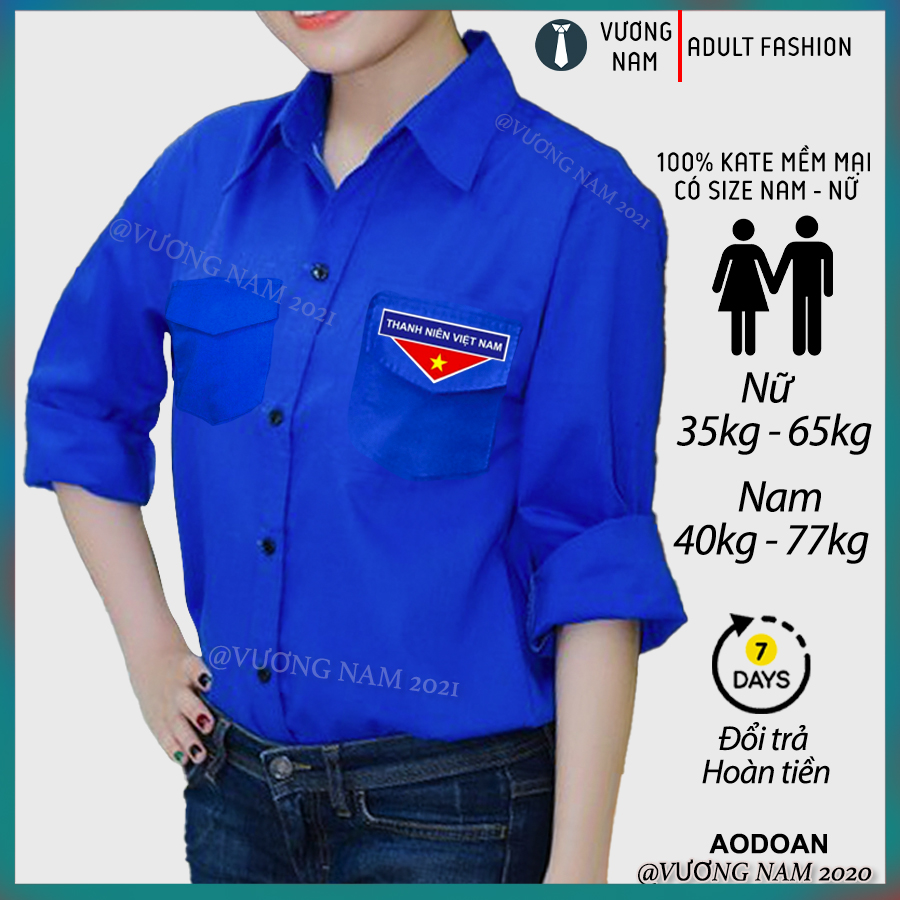 Áo đoàn thanh niên việt nam form chuẩn nam và nữ