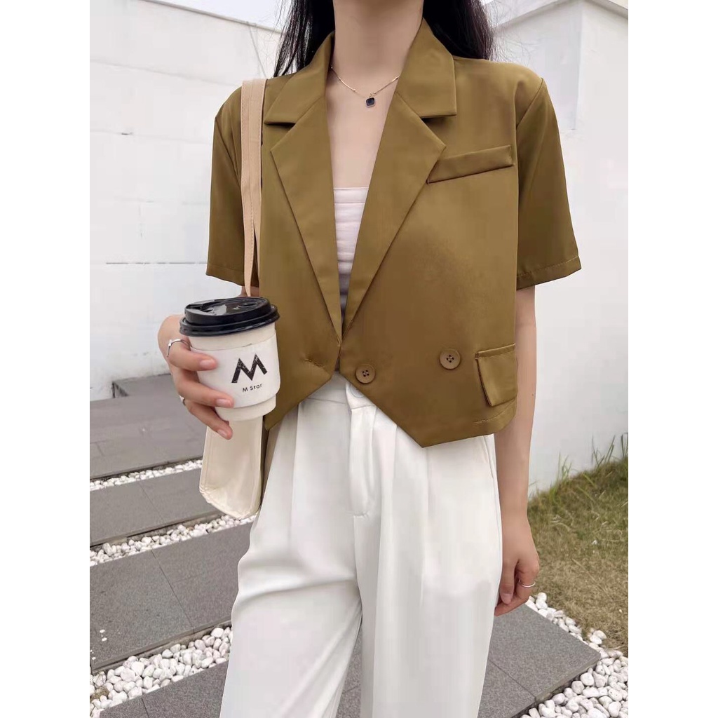 Áo blazer khoác lửng nữ hàn quốc 2022 - bla22033 - blazersaigon