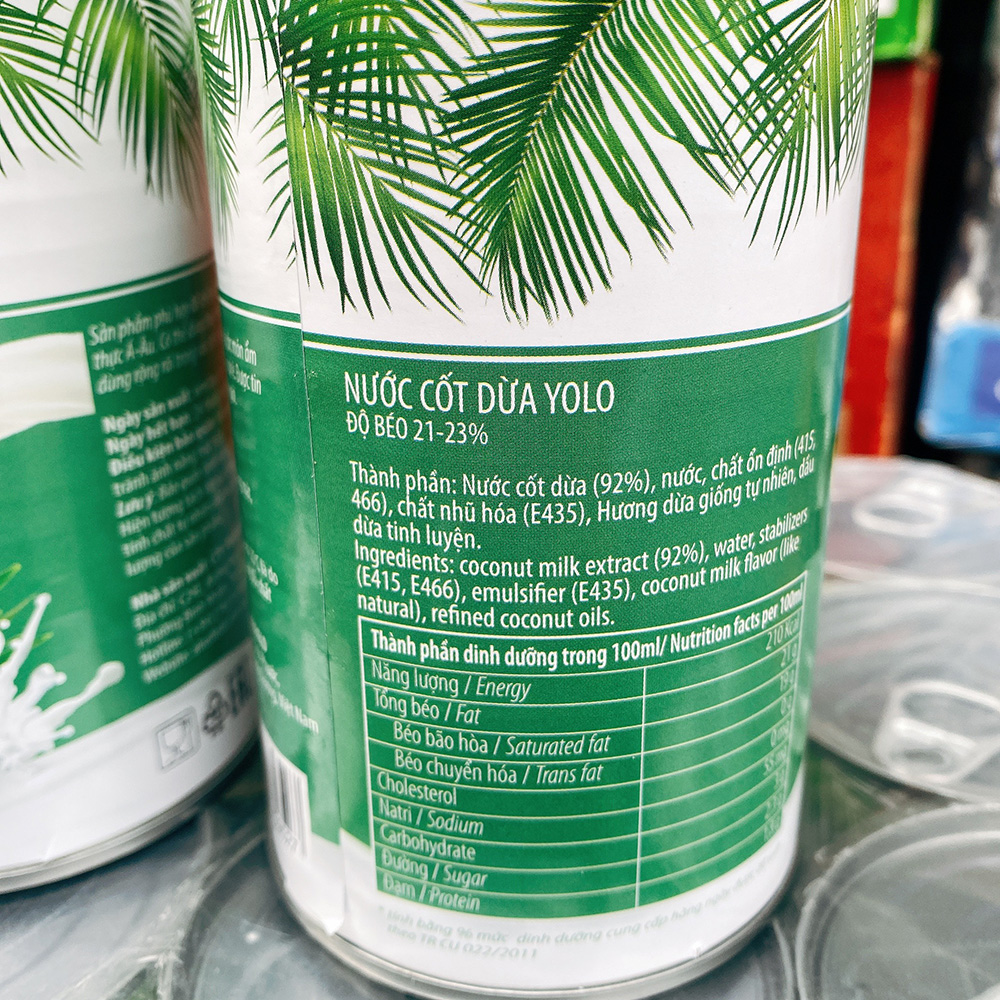 Nước cốt dừa tươi YOLO - lon 400ml
