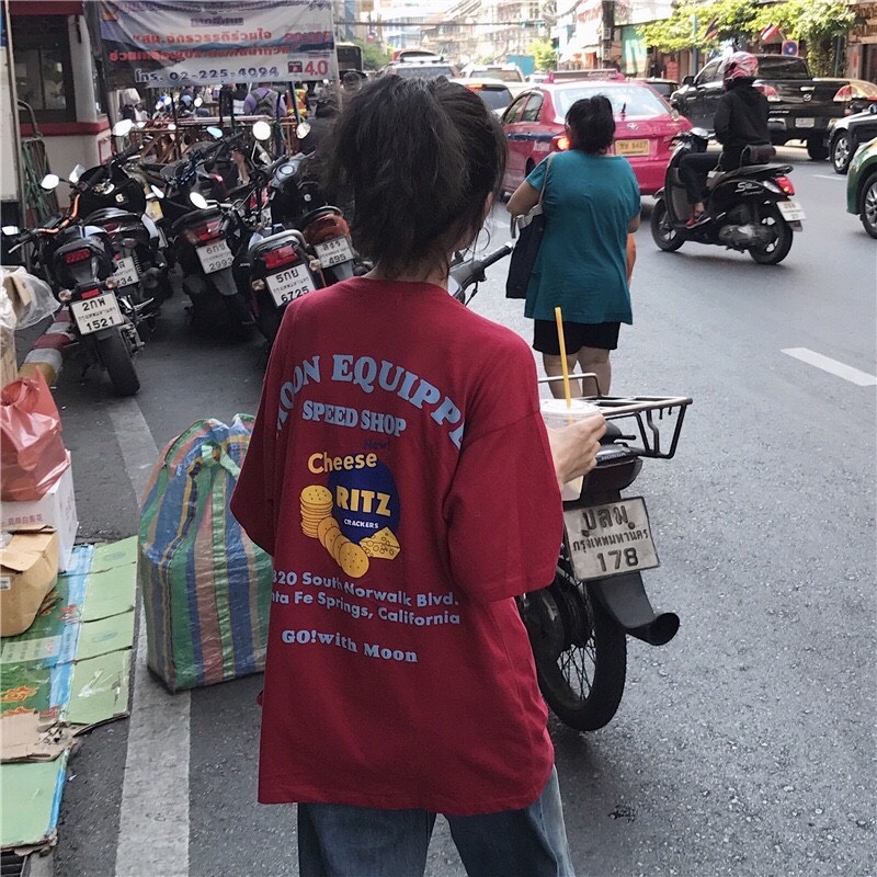 [HCM][ FULL SIZE + ẢNH THẬT ] Áo thun tay lỡ MOON CHEESE Unisex