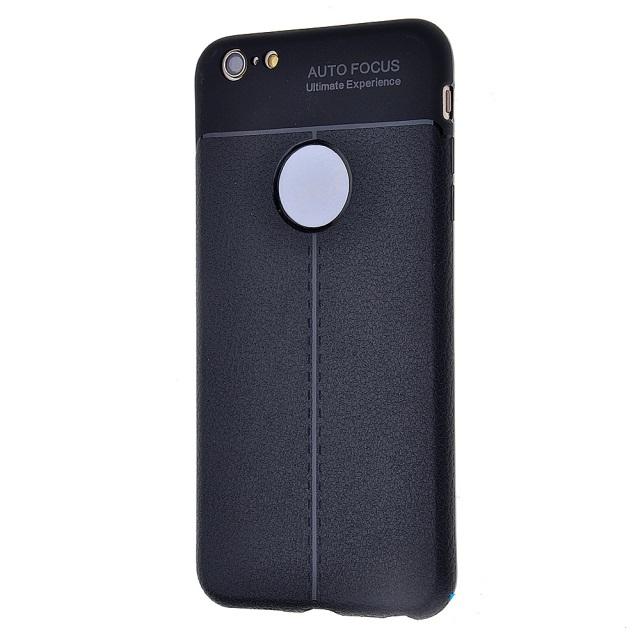 Ốp lưng dẻo giả da Auto Forcus dành cho Iphone 6Plus/6S Plus (Màu đen)