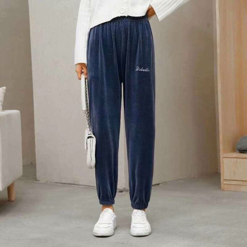 Quần Nỉ Bông Nữ, Bo Gấu, Cạp Cao