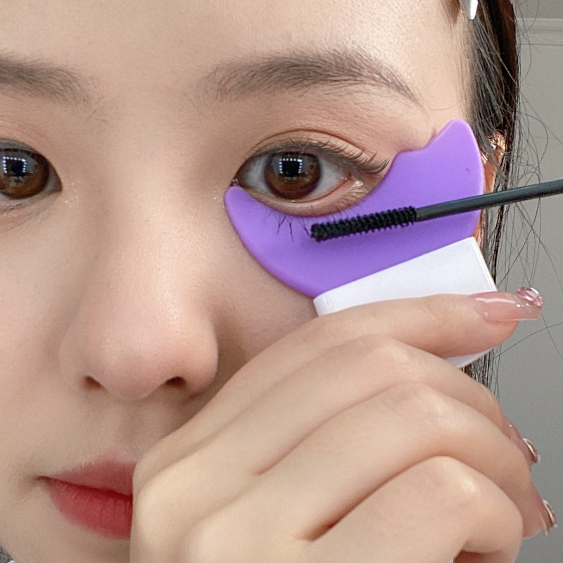 Khuôn kẻ mắt silicon, dụng cụ kẻ mắt, chuốt mascara đa năng nhỏ gọn tiện dụng
