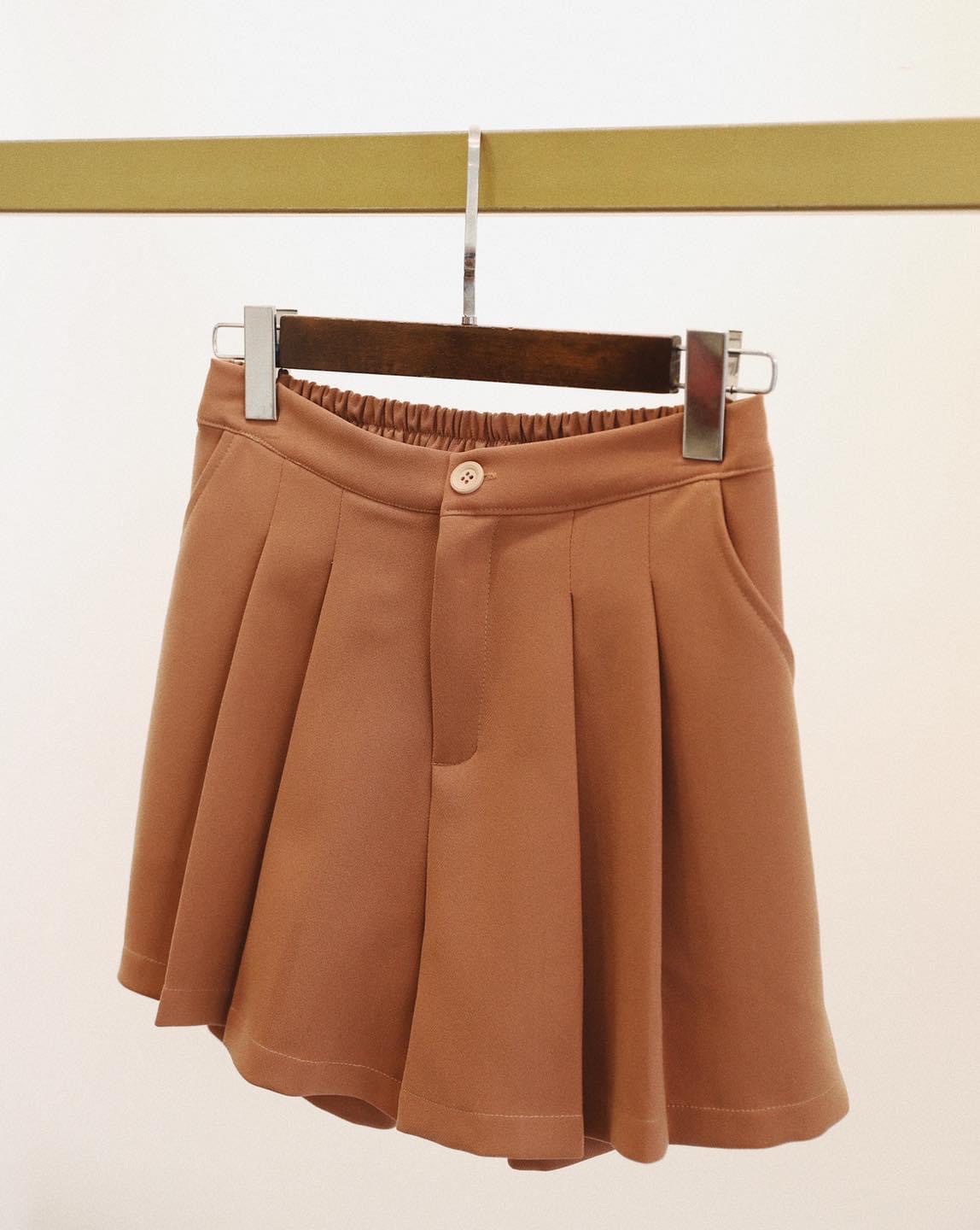 Quần đùi- quần short nữ xếp 2ly xòe
