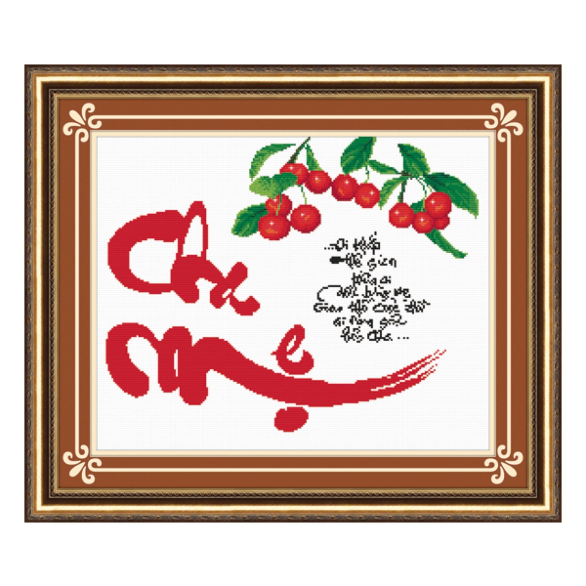 Tranh thêu cha mẹ 51188 kt 50x40cm chưa thêu