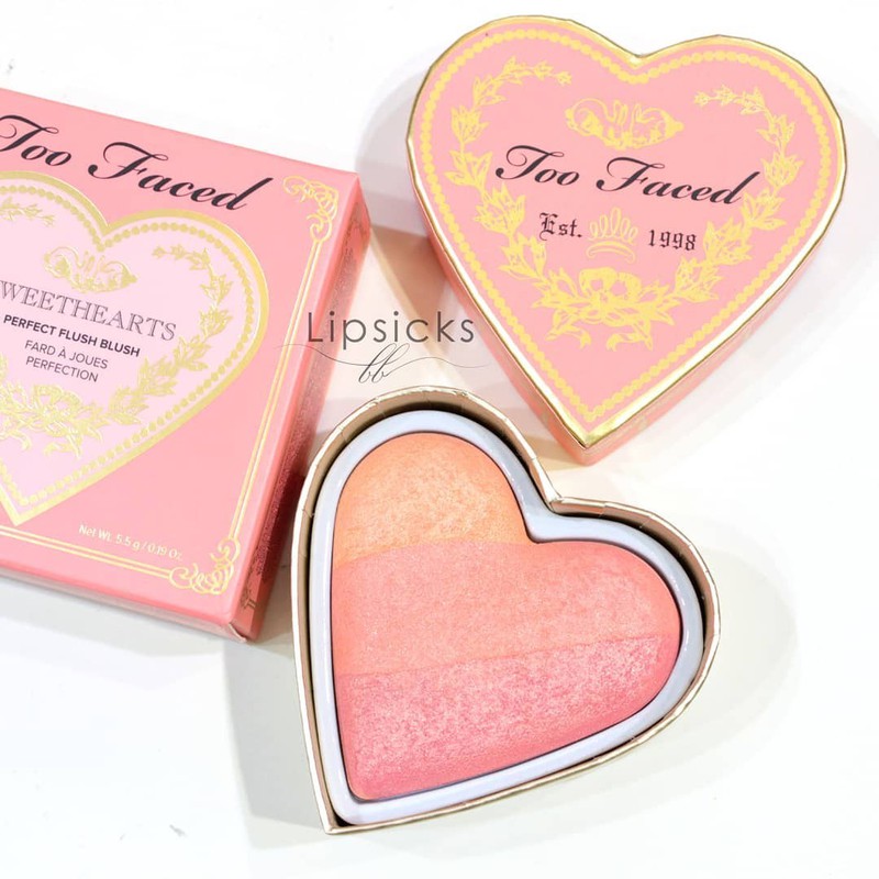 Má hồng hình trái tim đẹp xuất sắc too faced sweethearts perfect flush