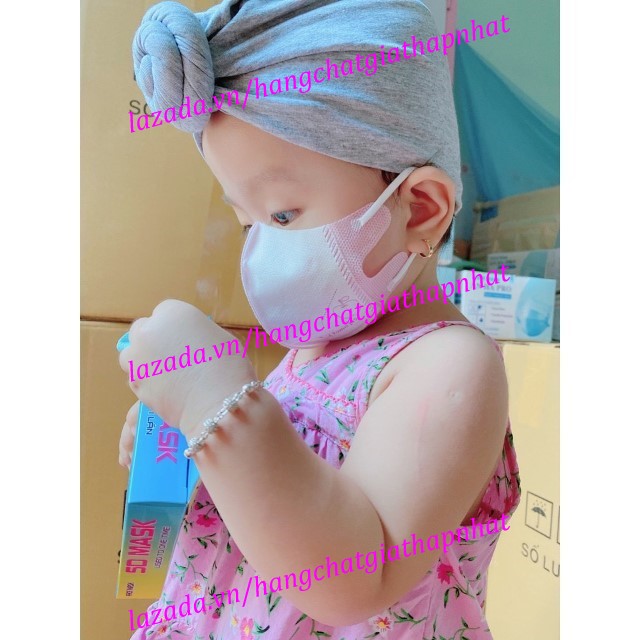 (MÀU hồng) Hộp 10 khẩu trang y tế trẻ em 5D kid - FAMAPRO - Nam Anh - Kháng khuẩn cao cấp - Việt Nam U1520