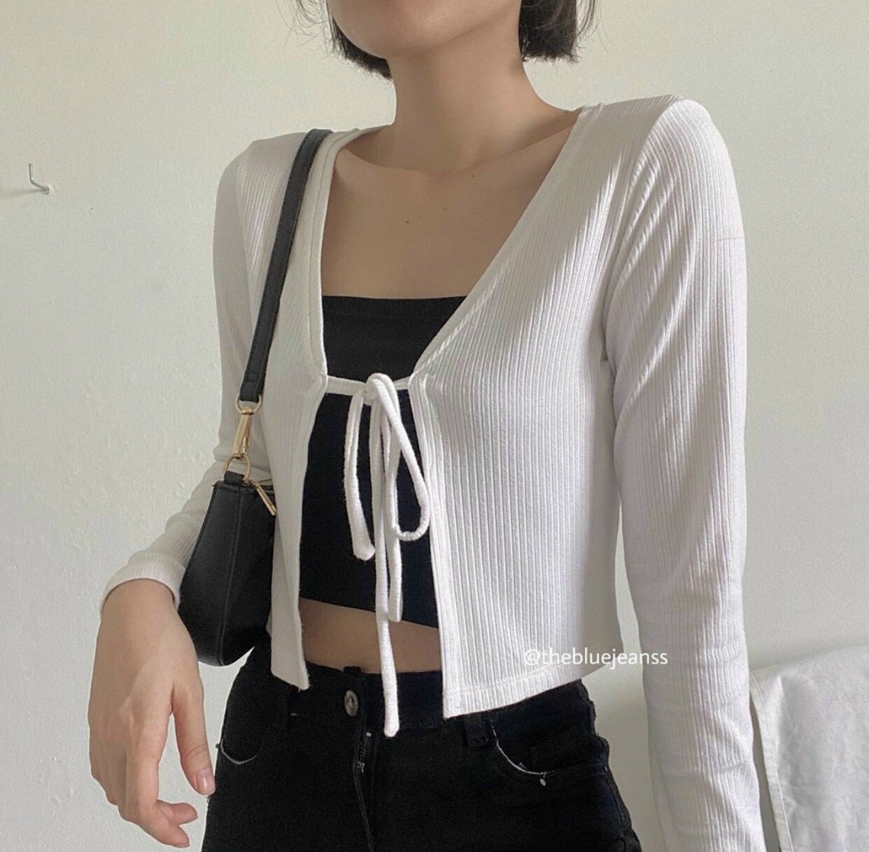 [HCM]Áo croptop khoác cột dây