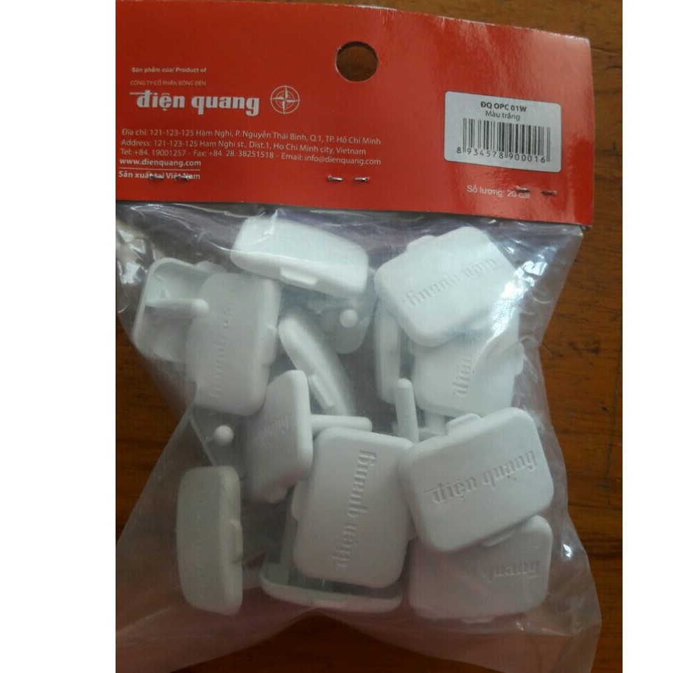 Nút bịt ổ cấm Điện Quang ( nắp che ổ cấm điện ) trắng xanh hồng