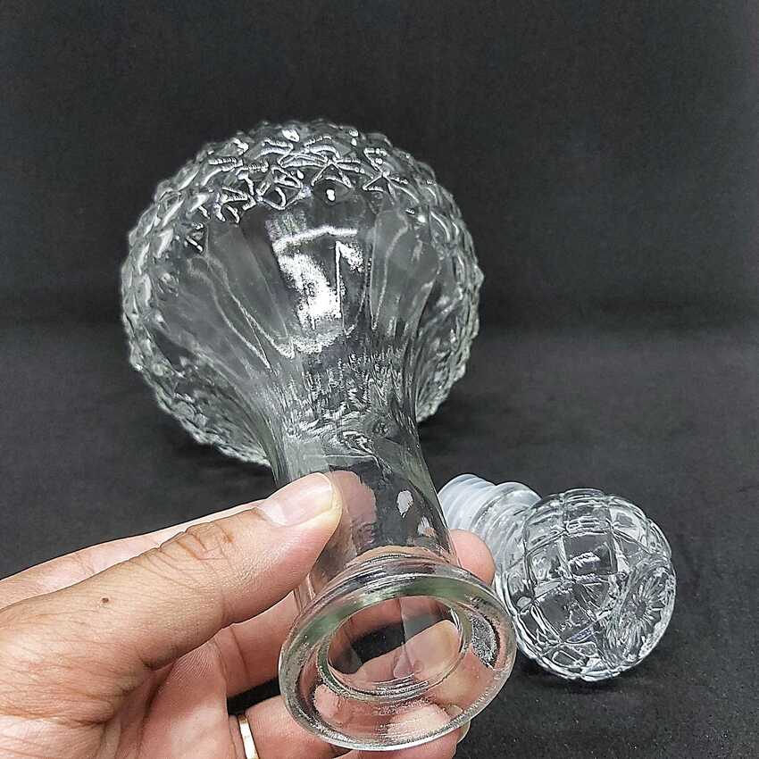 Chai Đựng Rượu Thủy Tinh 750ml cao cấp mẫu cam lộ giác kim cương - Vỏ Chai Rượu Đẹp - Bình Đựng Rượu Đẹp (B6)