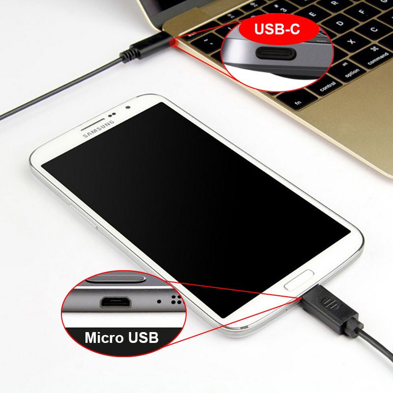 Cáp USB-C sang Micro USB 1 mét Unitek Y-C473BK