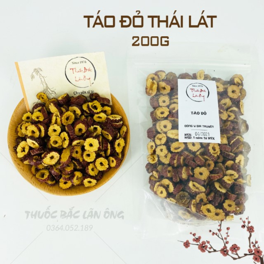 Táo đỏ Tân Cương khô thái lát 200g