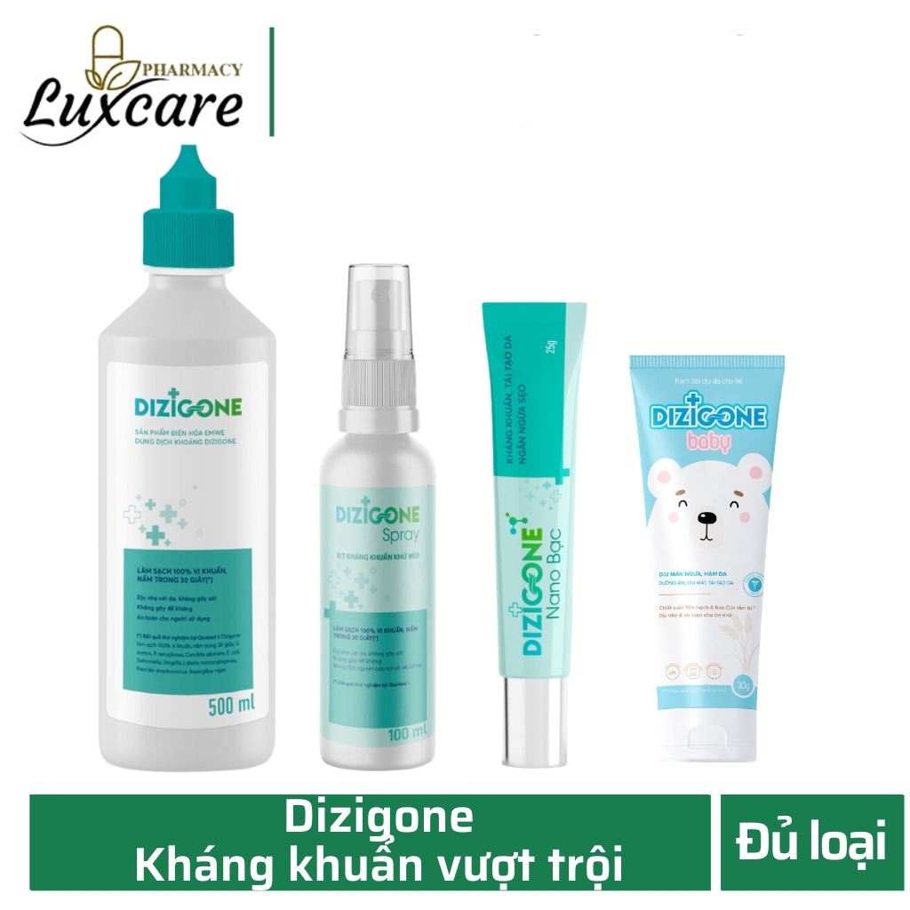 DIZIGONE kháng khuẩn vượt trội nhanh lành vết thương (đủ loại 100 - 500ml) - Luxcare Pharmacy