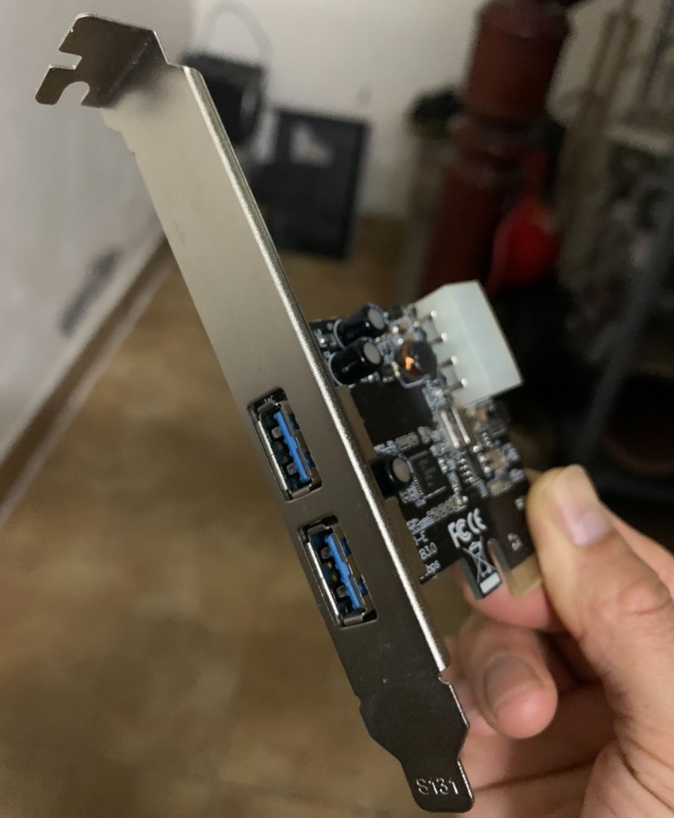 Card PCI ra 4 cổng USB cũ tháo case