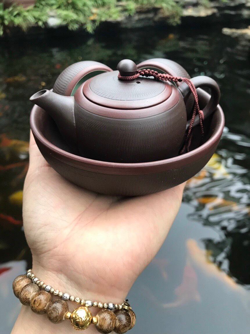 ẤM CHÉN BÁT TRÀNG BỘ NÂU SON