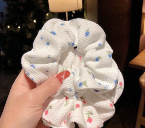 Dây cột tóc vải Scrunchies  phong cách đơn giản Hàn Quốc