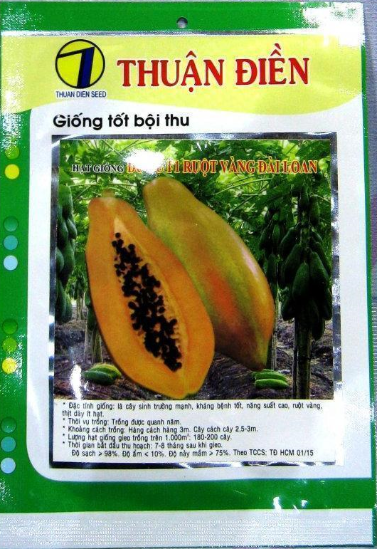 Hạt giống đu đủ ruốt vàng đài loan - Thuận điền