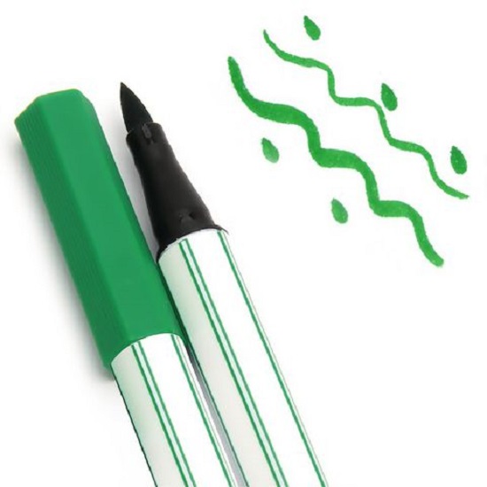 Combo 06 bút Stabilo Point 88 & Pen 68 Brush -  UP.PENS Collection - Green Colors