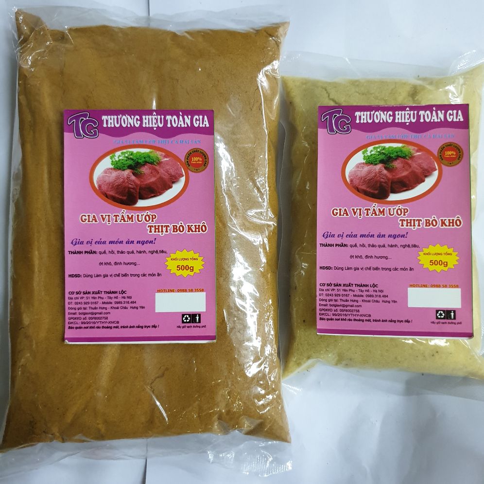 Combo Gia vị ướp bò khô