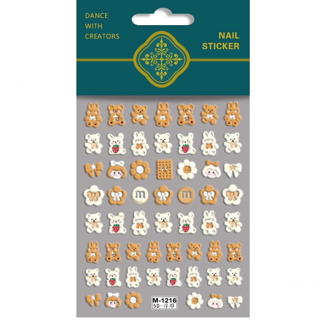 Sticker Dán Móng Gấu 5D Mã 1216 - TGN937