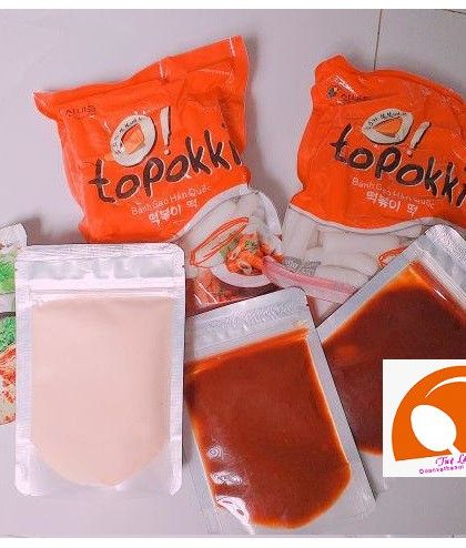 1kg bánh gạo kèm 100g sốt + 100g phô mai lắc Hàn Quốc_Monhi_Food