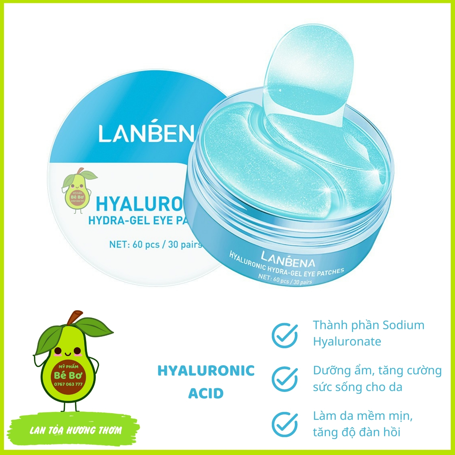 Mặt nạ mắt LANBENA 60 miếng