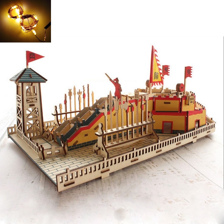Mô hình lắp ráp 3D bằng gỗ - mô hình Military Command Post- cắt laser
