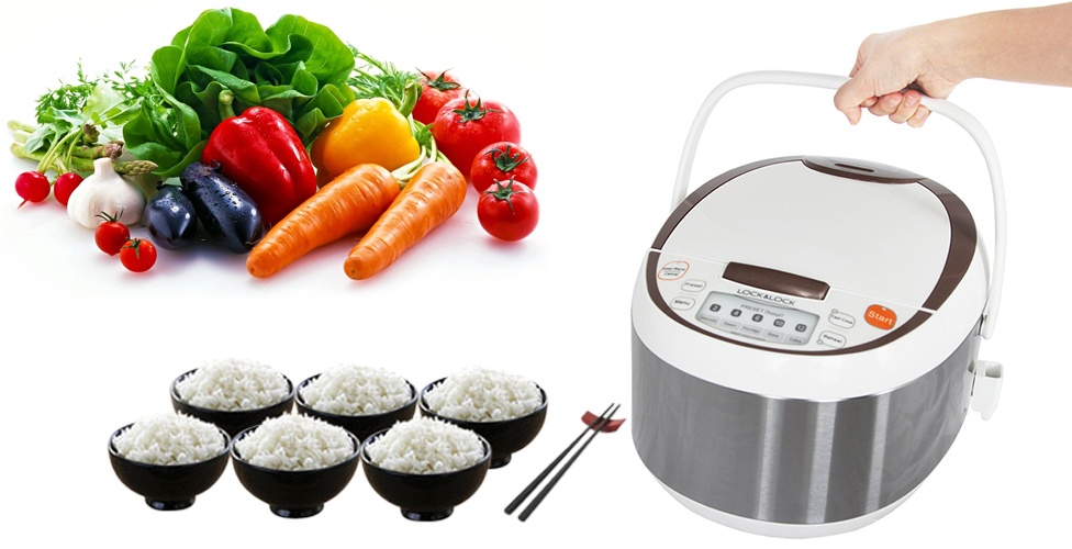 Nồi Cơm Điện Tử Lock&Lock EJR351BRW - 1.8L - Hàng chính hãng